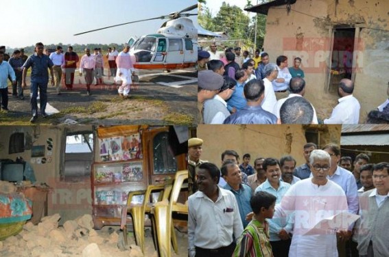 Tripura CMâ€™s  expensive Heli-ride to reach out earthquake victims to distribute meagre-nuts : CPI-M Govtâ€™s paltry Rs. 150 earthquake compensation per family at â€˜Hungryâ€™ relief camps mocks Earthquake-tragedies